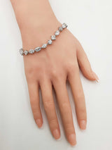 11.53 Cttw Mixed-cut Diamond & 95% Platinum Tennis Bracelet 19.7 Grams 7.5 Inch Fw0626ixzxdu