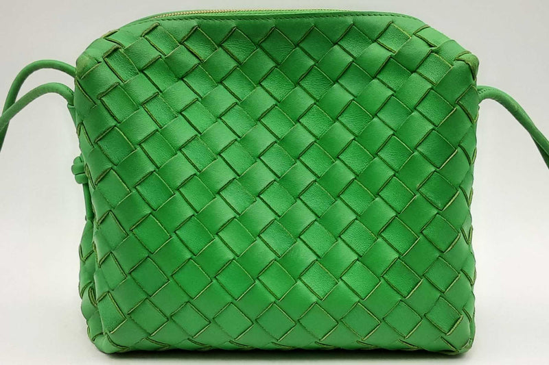 Bottega Veneta Green Intrecciato Leather Shoulder Bag Eb1224wrxsa