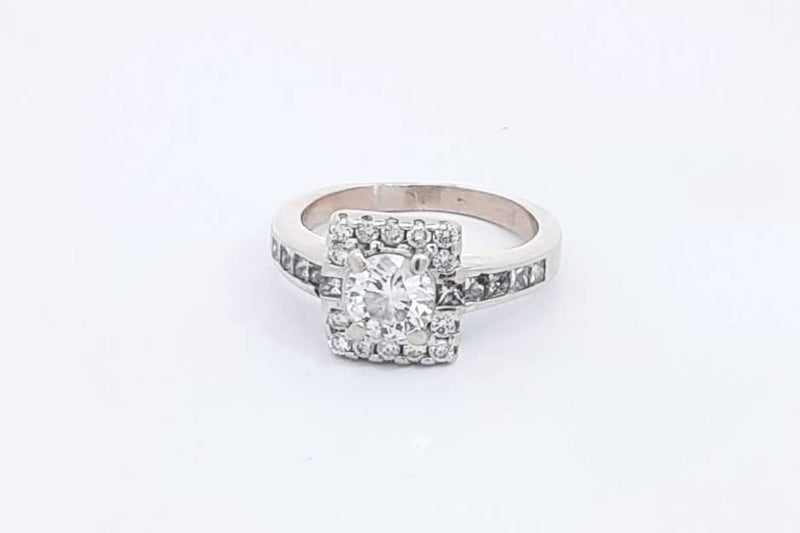 1.33ctw Diamond Ring In 14k White Gold 4.2 Grams Size 4.75 Eb0225llxzsa