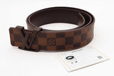 Louis Vuitton Damier Ebene Belt With Lv Inital Buckle Size 95/38 Eb0526lrxsa