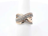 Le Vian Diamond Crossover Ring In 14k Gold 10.1 Grams Size 6.75 Fw0926czxdu