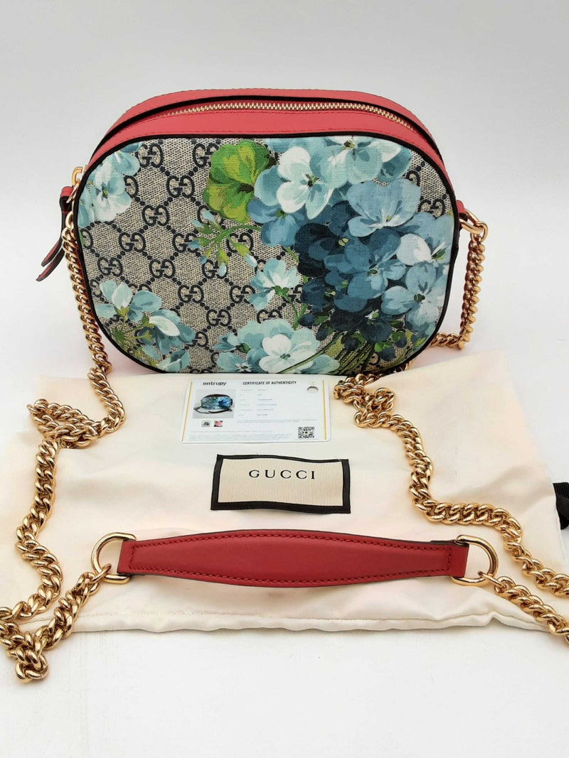 Gucci Gg Supreme Monogram Blooms Chain Crossbody Eb0924wexsa