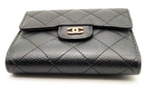 Chanel Quilted Caviar Compact Flap Wallet Eb1024rxzsa