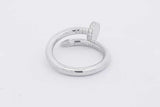 Cartier Juste Un Clou 18k White Gold Ring Size 54 8.1 Grams Eb0326oxxzsa