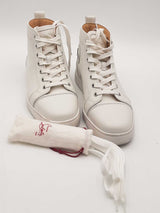 Christian Louboutin High Top White Leather Sneakers Size 41 Eb0325orxsa