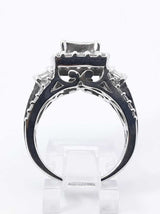 2.19 Cttw Diamond & 14k White Gold Engagement Ring 8.4g Size 7. 5 Fw0426irzdu