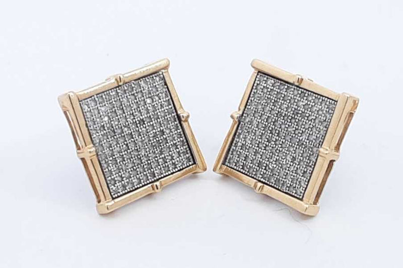 Diamond Stud Screwback Earrings In 10k Yellow Gold 5 Grams Eb1224lwrsa