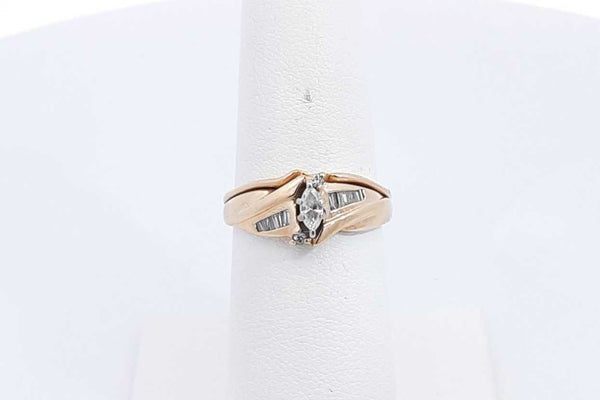 0.25ctw Diamond Ring In 14k Yellow Gold 3.5 Grams Size 6 Eb0225lrrsa