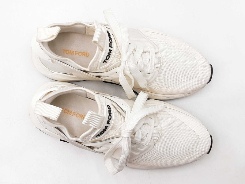 Tom Ford Jago Sneakers In White Size Eu 37.5 Us 7 Fw0725lzdu