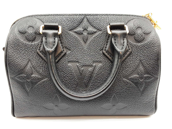 Louis Vuitton 20 Speedy Black Monogram Empreinte Leather Crossbody Bag Do0425lwxzde