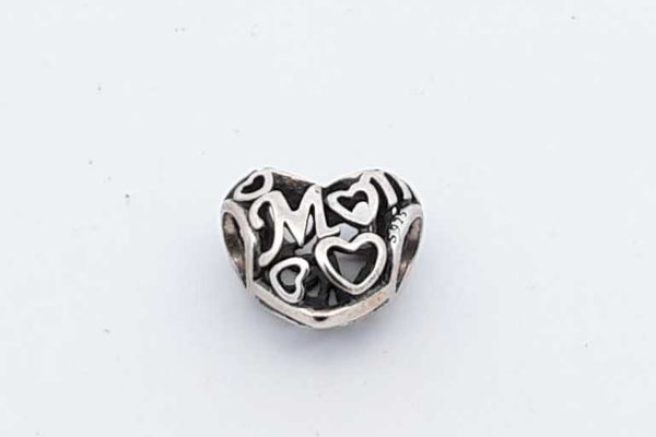 Pandora Sterling Silver Mom Heart Charm 1.2 Grams Eb0924rdu