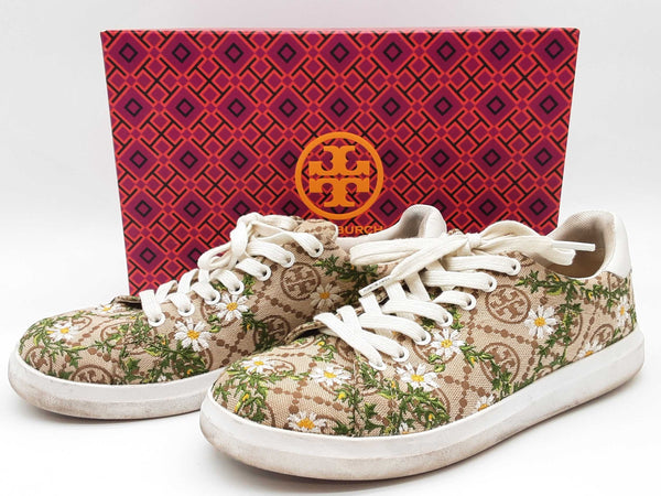 Tory Burch Howell T-monogram Hazel Snow White Daisy Shoes Size Us 8 W Do0125rxde