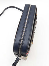 Michael Kors Jet Set Large Navy Logo Crossbody In Fruit Print Canvas Fw0826pzdu