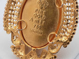 18k Yellow Gold Lady Fortuna Filigree Pendant 13.1 Grams Eb0526rcrsa
