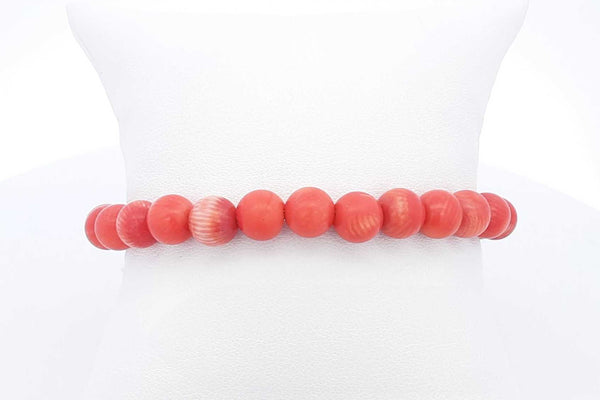 Davidn Yurman Coral Spritual Beads Bracelet With 925 Clasp 18.8g Eb0724lorsa