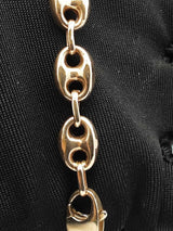 10k Yellow Gold Puffed Mariner Chain Bracelet 10.1 Grams 9 Inch Fw0226pzxdu