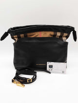 Burberry Check & Black Leather Little Crush Crossbody Bag Eb0526lrxde