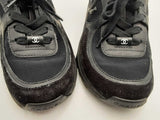 Chanel Low Top Black Sneakers Size 35 Eb1024oxzsa