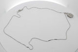 10k White Gold Diamond Pendant & 14k White Gold Chain 6.8 Grams 22 Inch Eb0926rrxsa