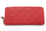 Louis Vuitton Monogram Empreinte Zippy Red Leather Wallet Eb0626orxde