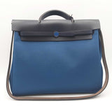 Hermes Toile Vache Hunter Herbag Zip 39mm Bleu Brighton Handbag Sd0825lzxzsa