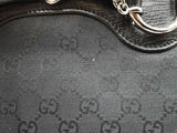 Gucci Horsebit Chain Bag In Black Monogram Canvas & Leather Fw0626lordu