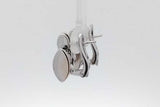 1.08cttw Diamond Omega Back Stud Earrings 18k White Gold 14 Grams Eb1026loxzsa