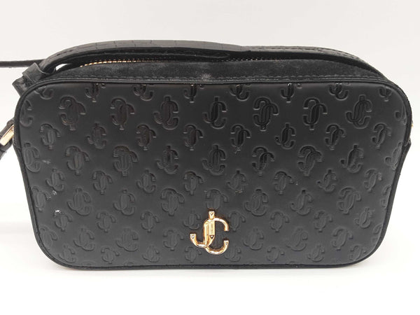 Jimmy Choo Palace Black Logo Leather Crossbody Bag Do0925rxde