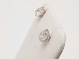 2.02 Cttw Lab Grown Diamonds 14k Wg 1.1g Screw Back Stud Earrings Do0826poxde
