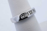 0.6cttw Princess Cut Diamond 14k White Gold Ring 5.2 Grams Size 6.25 Eb0526plrde