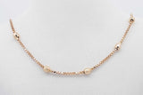 14k Yellow Gold Beaded Box Chain Necklace 4.6 Grams 18.5 Inch Eb0526wxzsa