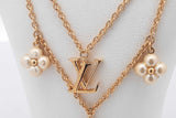 Louis Vuitton Lv Floragram Gold Tone Necklace 9.1 Grams 16 Inch Eb0726lxzsa