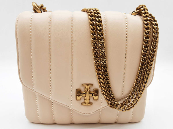 Tory Burch Kira Squared Creme White Quilted Leather Crossbody Bag Do0725crde