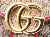 Gucci Marmont Flap Bag In Matelassé Gg Canvas & Red Leather Fw0925rzxdu