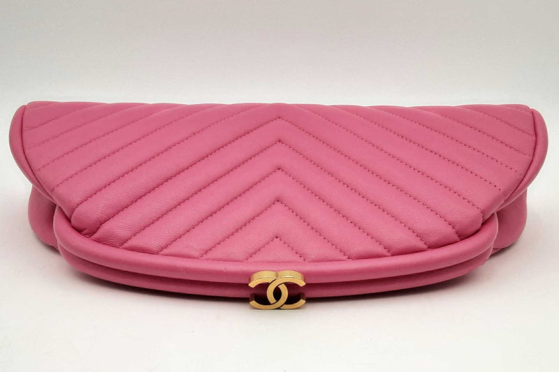 Chanel Timeless Pink Quilted Leather Clutch Eb0424exzsa