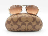 Coach Caroline Gold-tone & Tortoise Sunglasses With Gradient Lenses Fw1026ixdu