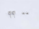 2.1ctw Lab Grown Diamond Stud Earrings In 14k White Gold 1.1 Grams Sd0723srxsa