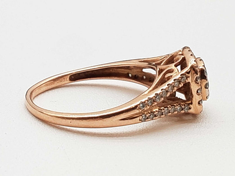 0.60 Cttw Diamonds 10k Rose Gold 2.4g Ring Size 6.75 Do0425lrxde