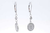 Diamond Leverback Earrings In Platinum 5.2 Grams Eb0526oxzde