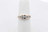 0.44cttw Diamond Ring In 14k Yellow Gold 2.9 Grams Size 5 Eb0626oixsa