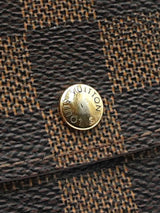 Louis Vuitton Emilie Wallet In Damier Ebene Coated Canvas Fw1025oxzdu