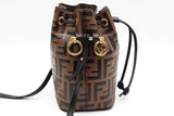 Fendi Embossed Ff Monogram Mini Mon Tressor Crossbody Bucket Bag Eb1125cxzde