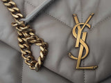 Yves Saint Laurent Ysl Loulou Beige Puffer Leather Shoulder Bag Do0925sxzde