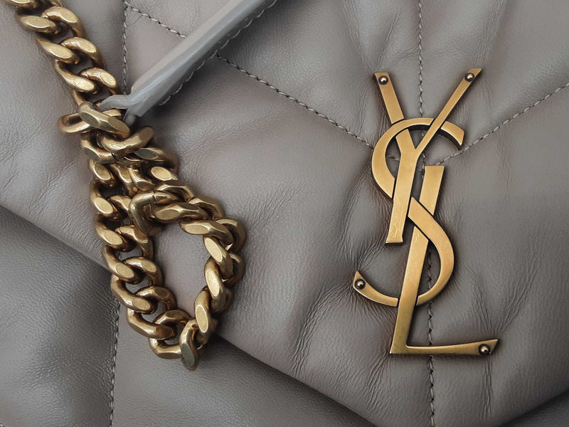 Yves Saint Laurent Ysl Loulou Beige Puffer Leather Shoulder Bag Do0925sxzde