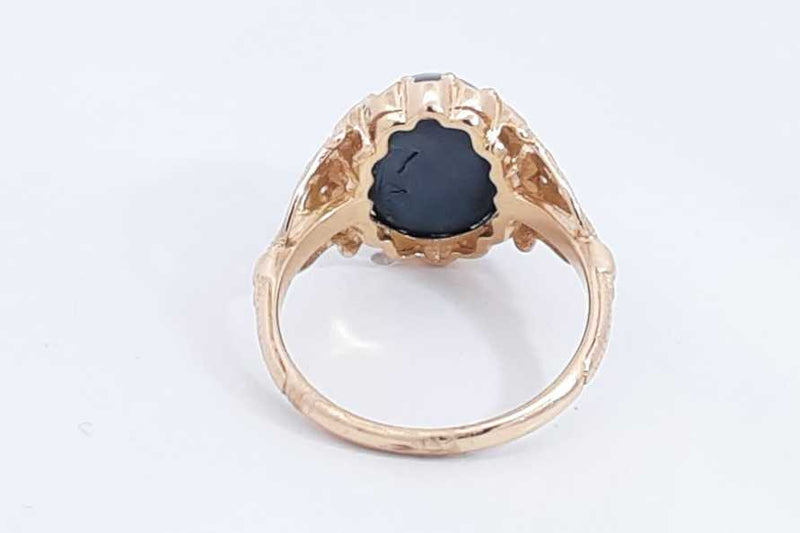 Blue Gemstone Ring In 14k Yellow Gold 5.1 Grams Size 7.5 Eb1024lixsa