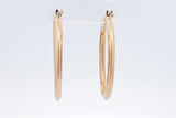 18k Yellow Gold Hoops Earrings 2.6 Grams Eb0826olxsa