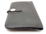 Hermes Dogon Noir Black Clemence Palladium Hardware Wallet Do0426rxzde