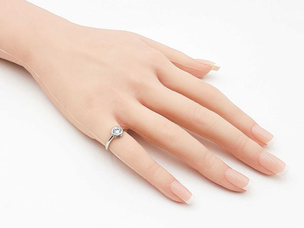 0.50 Cttw Bezel-set Diamond & 95% Platinum Ring 3.5 Grams Size 2.75 Fw1224sxzdu