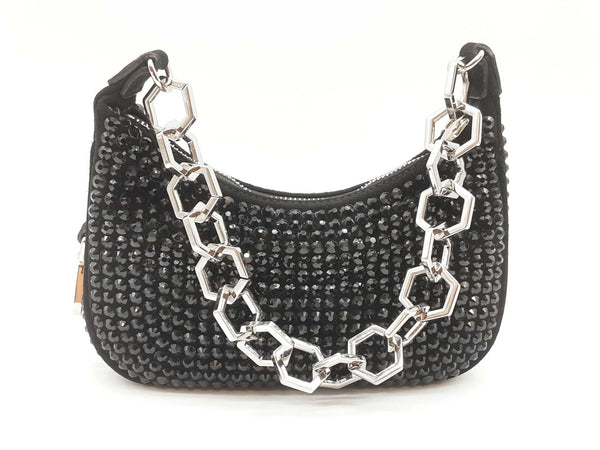 Philipp Plein Crystals Black Shoulder Bag Sd0725czxde