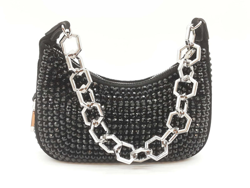 Philipp Plein Crystals Black Shoulder Bag Sd0725czxde
